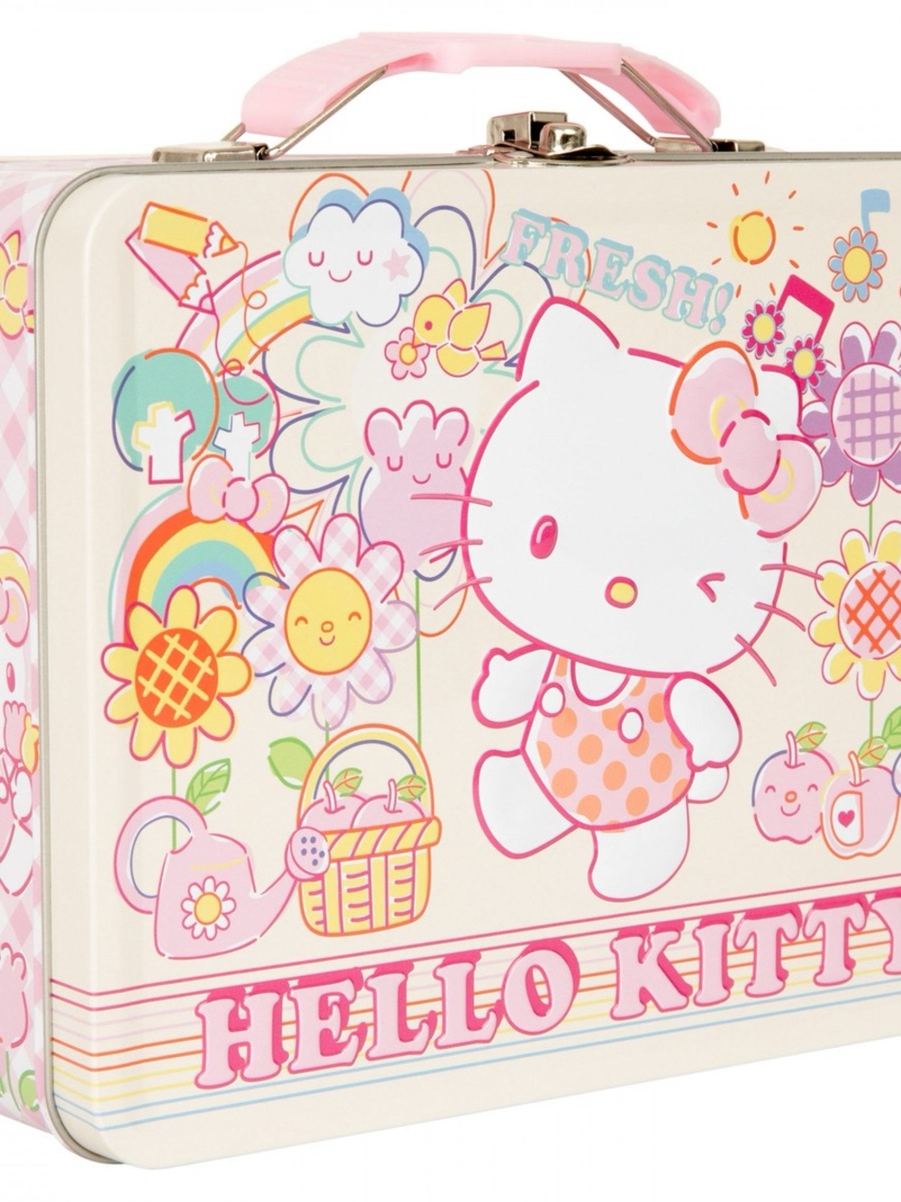 Sanrio Hello Kitty Pastel Rainbow Fresh Spring Day Tin Lunch Box
